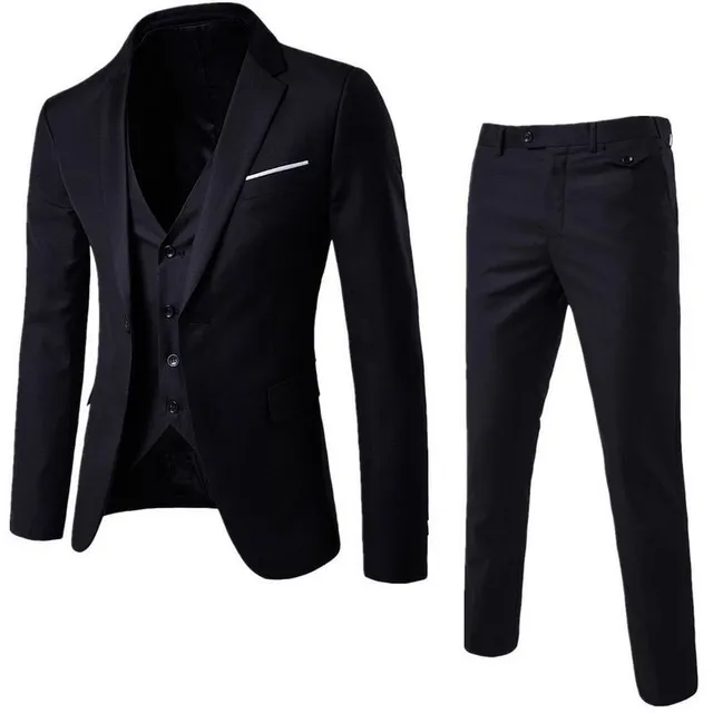 Men's fashion set | jacket + vest + pants