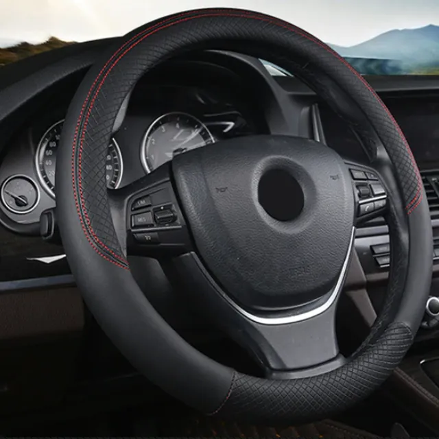 Leatherette steering wheel cover