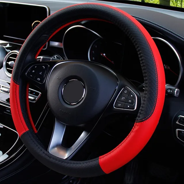 Leatherette steering wheel cover