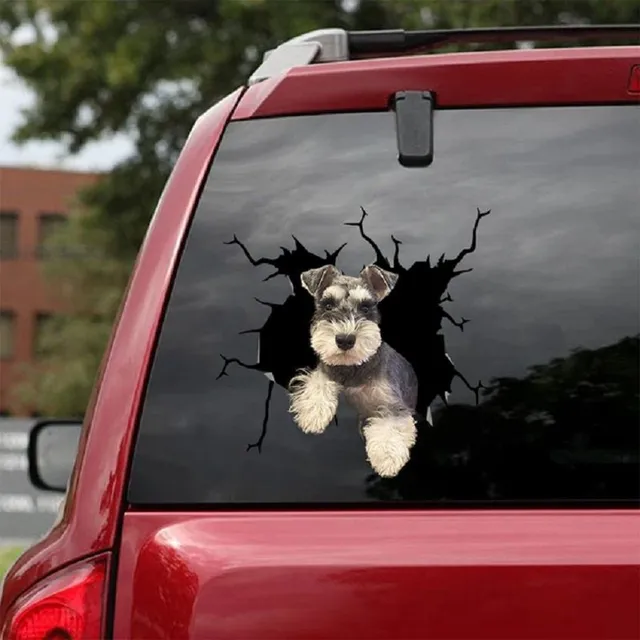 3D stylish car stickers with dog motif
