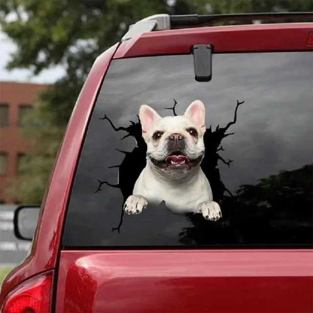 3D stylish car stickers with dog motif
