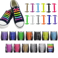 Silicone unisex shoelaces Revital - 16pcs - various colours