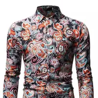 Men's Shirt Button Shirt Leisure Shirt Summer Shirt Grey Long Sleeve Floral Klopa Daily Holiday Clothes Fashion On common wearing Comfortable