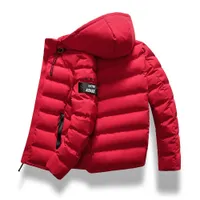 Men's winter quilted jacket with hood Peter