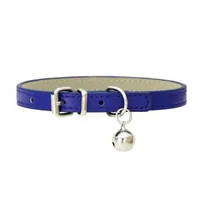 Cat leather collar with bell
