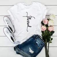 Women's white t-shirt with print