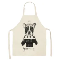Kitchen apron with dog pattern