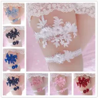 Beautiful wedding floral garters