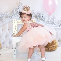 Baby girls dress with glittery bow