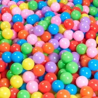 Colourful plastic pool balls