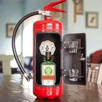 Stylish minibar in the shape of a fire extinguisher