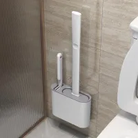 Silicone toilet brush and brush - set