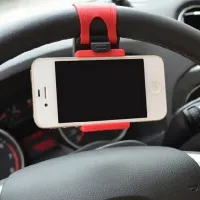 Mobile phone holder for car - on the steering wheel