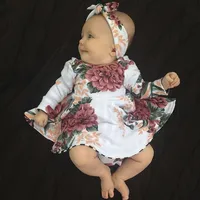 Sweet cute baby dress with flower pattern