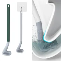 Wall-mounted cleaning brush for toilets