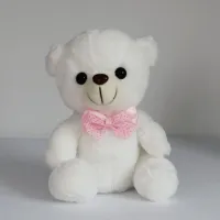 Beautiful glowing teddy bear with bow