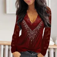 Ladies elegant blouse with lace Lucy
