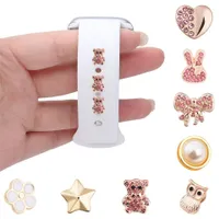 Cute decorative jewelry for silicone belt smart watches