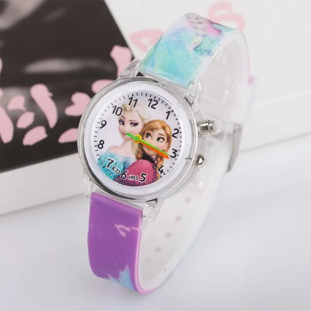 Children's luminous watch with motifs of the Ice Kingdom