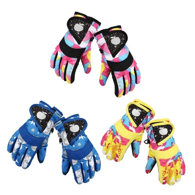 Ski winter gloves for children