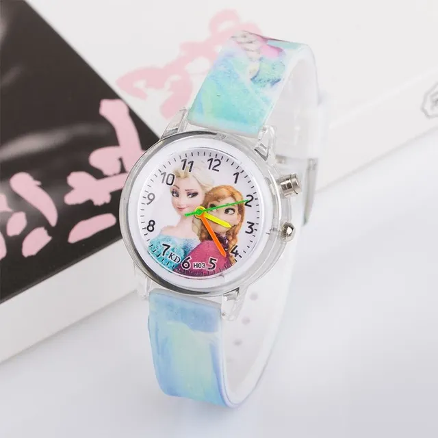 Children's luminous watch with motifs of the Ice Kingdom