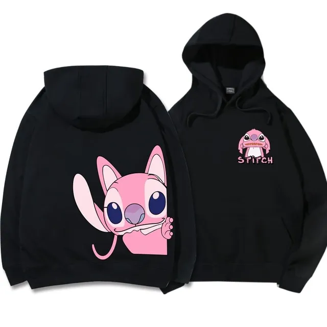 Trendy sweatshirt in different colours with a print of the popular Disney character Stitch Jullius
