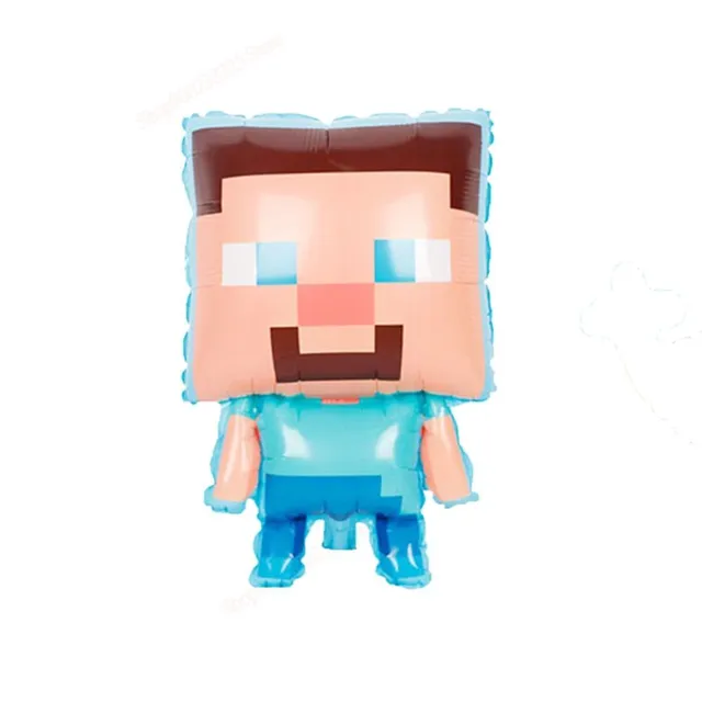 Stylish decorations with the theme of the computer game Minecraft steve balloon 1pc